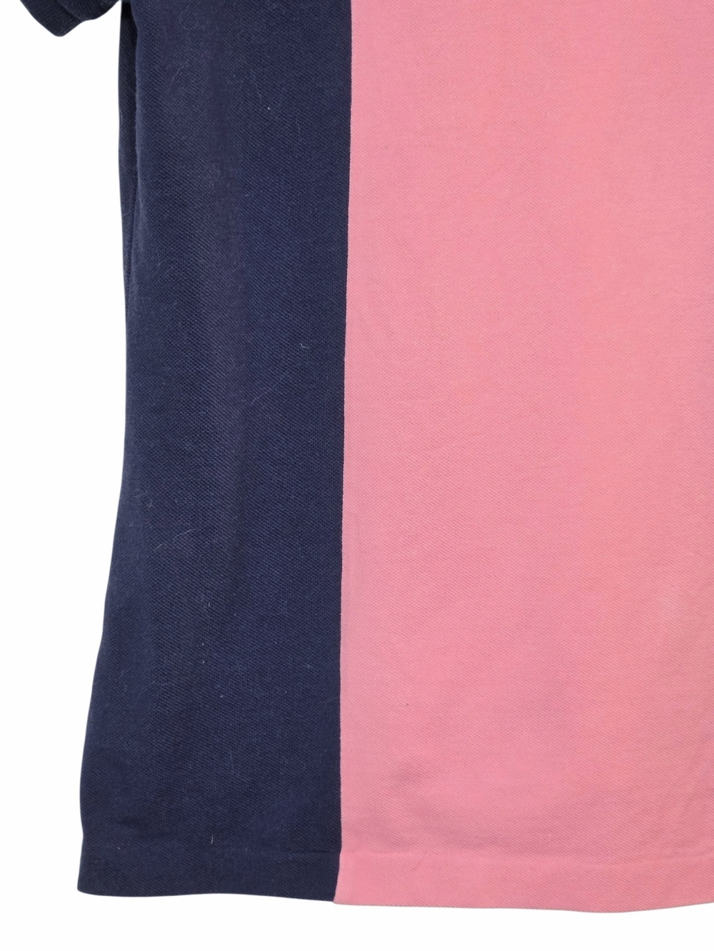 Ralph Lauren Embroidered Crest Pink & Navy Colorblock Polo Shirt Size Large 90s - Picture 11 of 14